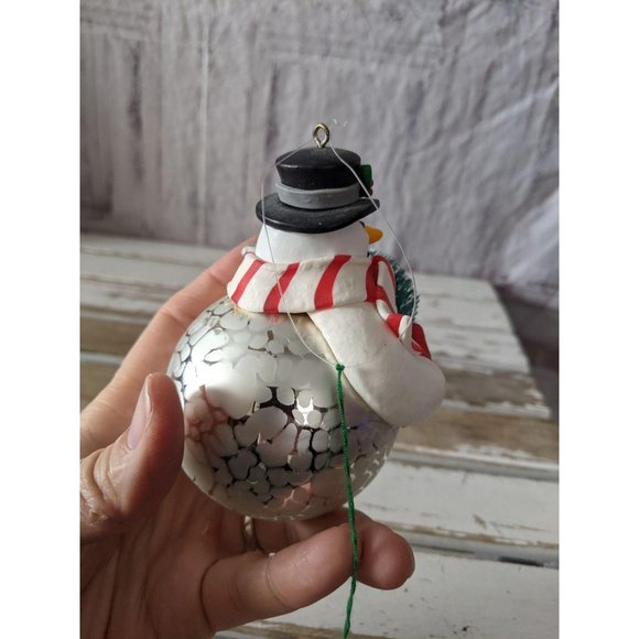 Department 56 Noel Snowman With Flocked Tree Blown - Picture 5 of 6